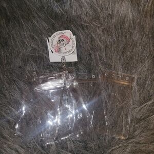"Fueled By Iced Coffee & Anxiety " Badge Reel And 5 Clear Id Holders